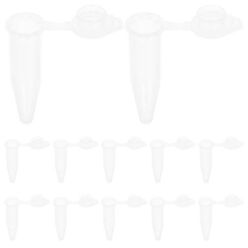 SOLUSTRE 1000 Pcs 1.5ml Centrifuge Tubes Plastic Graduated Microcentrifuge Vials Tubes Mirco Test Tubes with Caps for Sample Storage