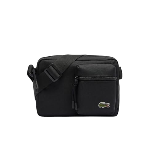 Lacoste Bolsa masculina Neocroc Reporter, preta, tamanho único, Preto, Neocroc Reporter Bag