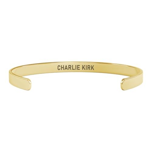 Brian Bula Charlie Kirk Bracelet Prove Me Wrong 18kt Gold Plated Cuff Jewelry2