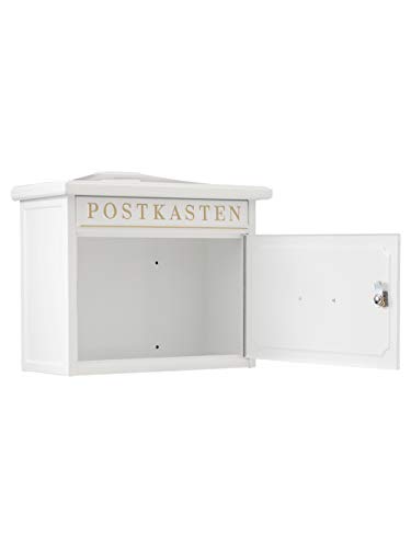 Burg-Wächter Sylt 1883 W Klassieke Brievenbus, Met Comfort-Diepte, A4-Inworpformaat, Verzinkt Staal, Wit - Afbeelding 5