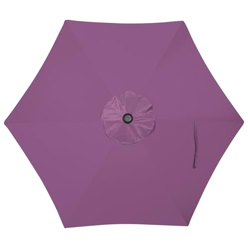 Image of Blissun 7.5 ft Patio Umbrella, Yard Umbrella, Outdoor Market Umbrella with Push Button Tilt Crank, Lilac