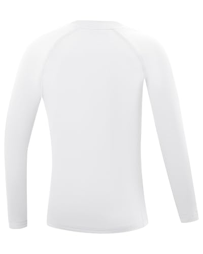 Runhit Youth Boys Compression Thermal Shirt Long Sleeve Fleece Base Layer Undershirt for Football Baseball Soccer Basketball2