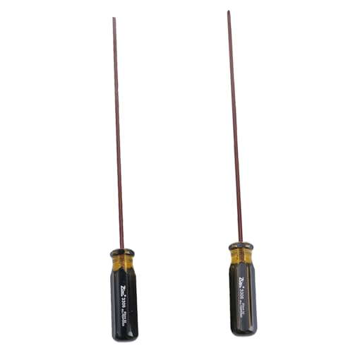 Uonlytech 2 Piezas destornillador plano electrodomésticos electródomesticos electrónica magnético tornillo departamento extendido bits cabeza plana destornillador de palabras cruzadas
