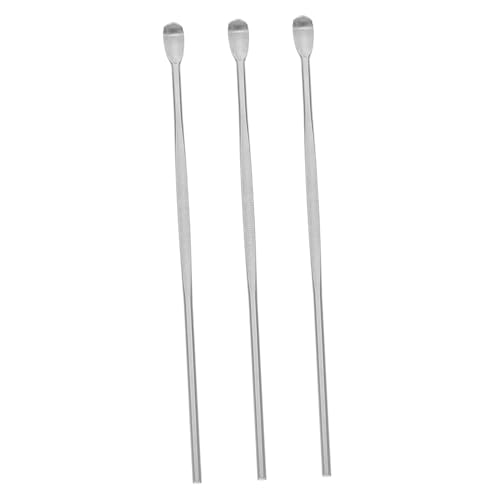 HEALEEP Strumento in Acciaio Inossidabile Per La Pulizia Delle Orecchie, Set Da 3 Pezzi Da 8 Cm, Attrezzo Portatile Per La Rimozione Del Cerume, Pulitore Auricolare Sicuro e Facile Da Usare