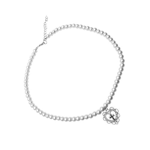 Holibanna Collar De Perlas Collares Para Mujer Collar De Oro De Las Mujeres Collar De Gargantilla Para Mujer Collar Llamativo Para Mujer Collar En Capas Para Mujer Perla (plástico)
