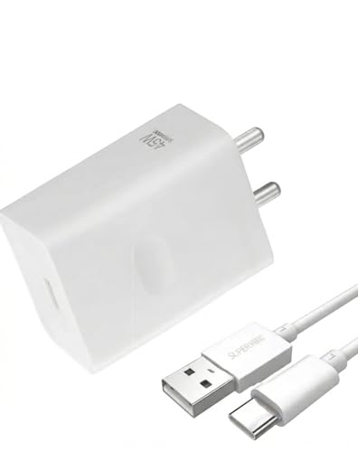 Image of 45W SuperVOOC Charger for Oppo Smartphones with 1m USB‑C Cable | Fast Charging Adapter Compatible with Oppo A6 5G, A6s 5G, K14 5G & VOOC /SuperVOOC Type‑C Phones