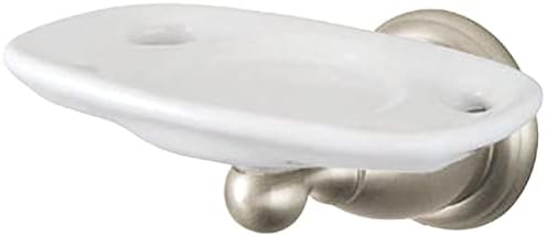 Kingston Messing ba1756bk Wasser Onyx Zahnbürste und Glashalter, 5–1/2 5-1/2-Inch Satin/Nickelfarben