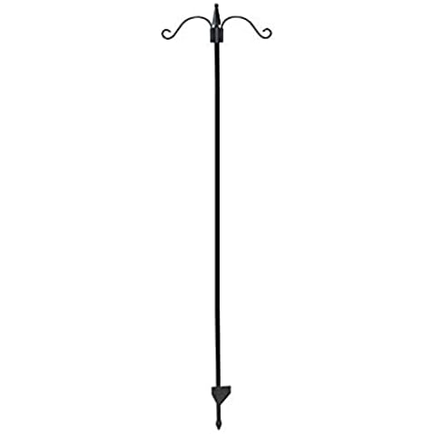 Honeyfield's 78485997 Feeding Station,Heavy Duty Bird Feeding Station with Two Hooks for Hanging Feeders,Great for Any Garden or Outdoor Area - (5.5x49x49cm),Black Cover