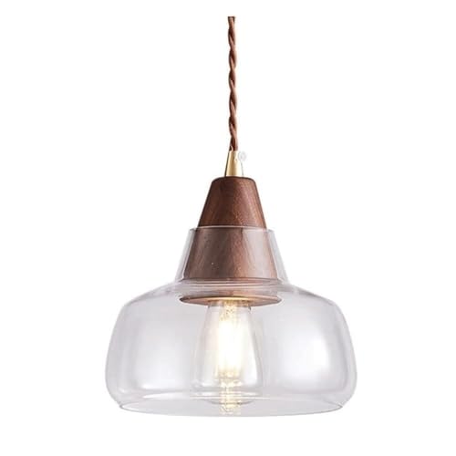Lustre minimaliste en verre pour une ambiance chaleureuse de café et bar