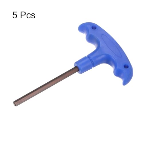 TOP-VIGOR 5Pcs H5 T-Handle Hex Key Wrench, 5mm S2 Steel T-Key Inner Hexagon Spanner Allen Key Allen Key Repair Tool - Image 3