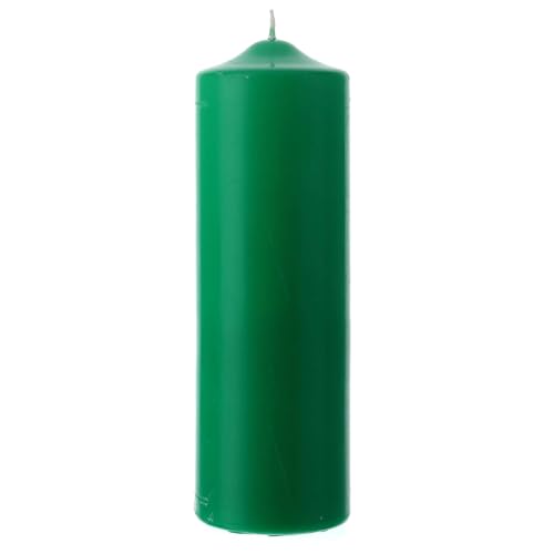 Altar Candle in Green Wax 240x80 mm