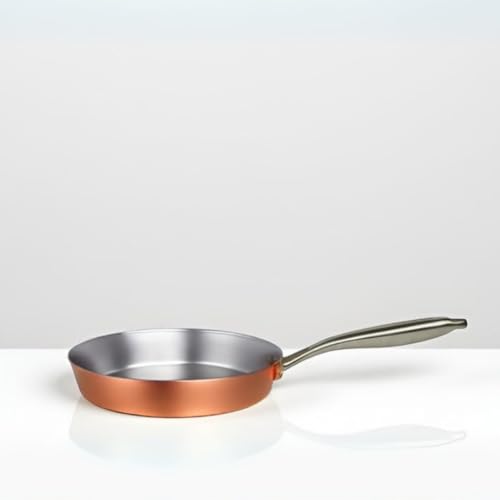 NUTRION Pure Copper Frying Pan - Traditional Indian Cooking Pan w...