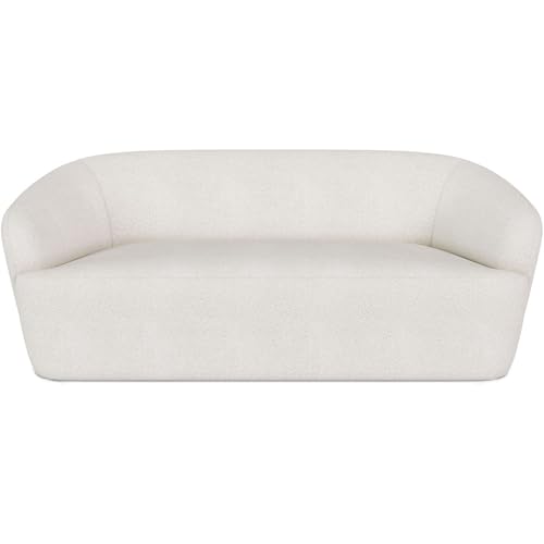 PRIVATEFLOOR Sofá Curvo de 2 Plazas de Tela Bouclé - Bold