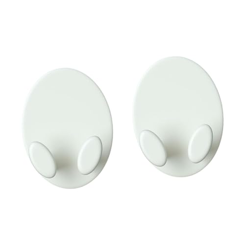 Colaxi 2Pcs Badminton Racket Hooks Wall Mounted Tennis Racket Racks Heavy Duty Portable Hangers Display Holders for Garage Game Room, White