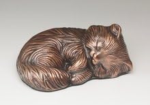 Sleeping Kitty Urn - Copper - Exclusive Item