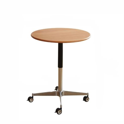 GUERNSEY Mesa Final Mesa De Centro Elevadora De Madera Maciza, Sencilla, Ligera Y Lujosa, Mesa Redonda Pequeña De Madera De Cerezo Extraíble, Mesa Auxiliar For Sofá De Sala De Estar Mesa de Salón