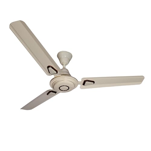 Image of Black Current high speed 1200 mm Ceiling Fan for Home, Ceiling Fan, energy efficient fans, 390RPM, Rust Free Coating for Long Life - Kittu (Ivory)