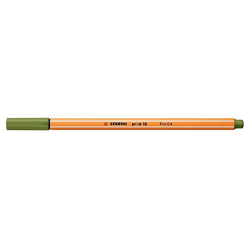 STABILO Lot de 3 Feutres à pointe fine point 88, vert mousse