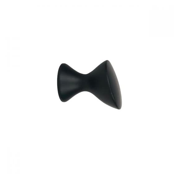 Bouton de meuble Sartre Acorn PMMB5 noir mat de quincaillerie design de 22mm