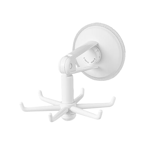 Ganchos para utensilios de cocina - Ganchos plegables giratorios de 360 ° | Ganchos de pared para cocina | Perchas de cocina giratorias | Organizador de ganchos multiuso para armario, ducha