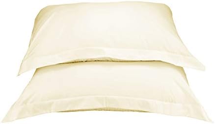La Vie Moderne Premium 1800 Thread Count Microfiber Pillow Shams | Set of 2 | Ivory | Queen