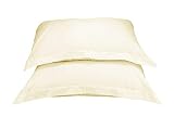 La Vie Moderne Premium 1800 Thread Count Microfiber Pillow Shams | Set of 2 | Ivory | Queen