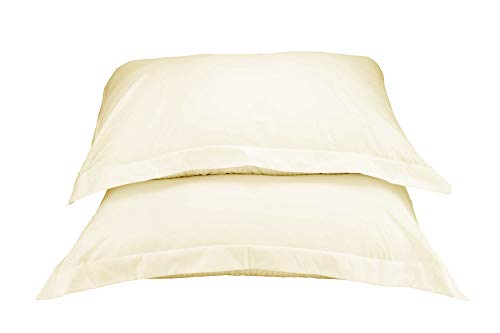 La Vie Moderne Premium 1800 Thread Count Microfiber Pillow Shams | Set Of 2 | Ivory | Queen #TOP3