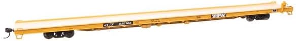 Walthers Mainline 910-5745 HO Scale 89' Channel Side Flatcar - Ready to Run - Trailer-Train JTTX #930165 (Yellow, Black; General Service)