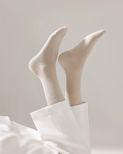 Thin Crew Socks for Women, Soft Cotton Socks for Casual & Dress Occasions4