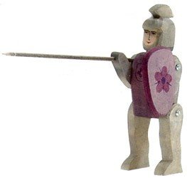 Ostheimer 2751 Rycerz figurka na koniu czerwona