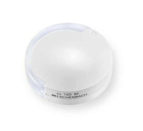Loupe mobile 4x Eschenbach avec cordon blanc de lecture