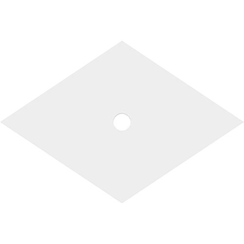Image of Ekena Millwork CMP14X9DD-01000 Diamond Architectural Grade PVC Contemporary Urethane Ceiling Medallions 14 inchW x 9 3 /8 inchH x 1 inchID x 4 3 /4 inchC x 1 inchP