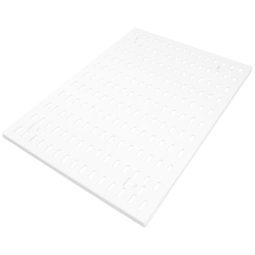 Panneau perforé mural blanc pour ranger sans percer votre atelier ou salle de loisirs