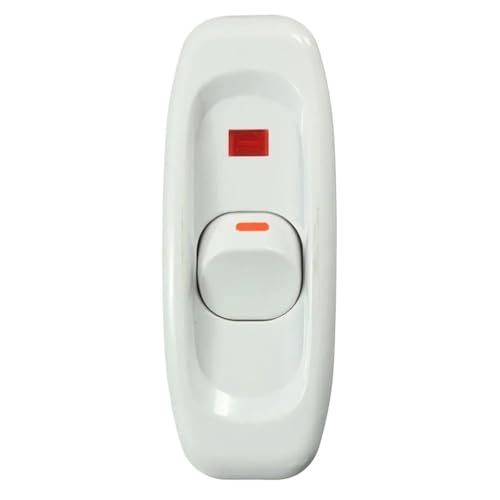Interrupteur de chevet en ligne AC 250V 10A avec indicateur LED pour lampe de bureau - Lot de 2