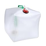 BCOATH Bolsa de Agua Plegable Cubo Resistente para Camping Senderismo Escalada con Grifo Antigoteo y Asa Plegable Contenedor Flexible para Actividades
