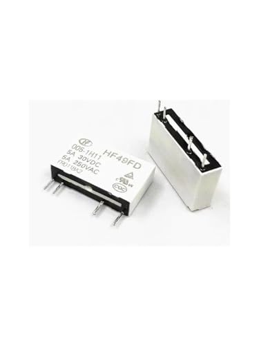 Relais HF49FD 005 1H11 Subminiature 5V 5A 4 Broches pour Circuit Imprimé Pack de 5 Pièces