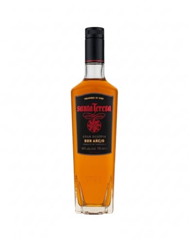 Santa Teresa Ron Añejo Gran Reserva 700 ml – Ron Venezolano Añejo 40% Vol, Dorado Ámbar con Notas Frutales y Madera, Ideal para Cócteles y Disfrute Neat