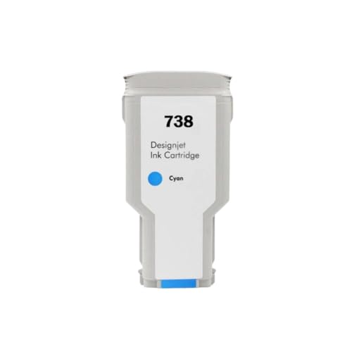 Cartouche Cyan 738 676M6A de 300ml compatible avec l'imprimante HP DesignJet T850