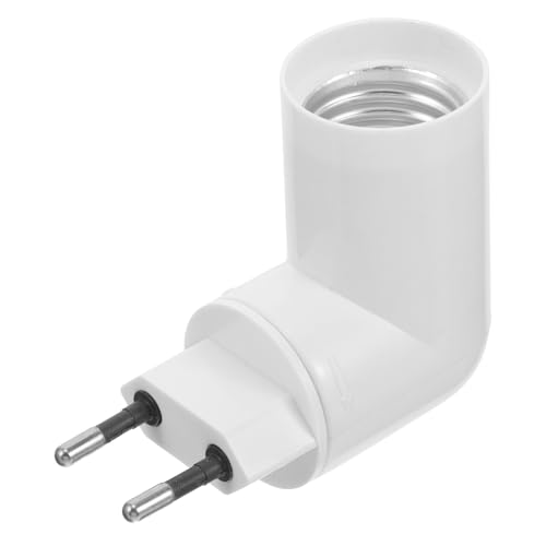 OHPHCALL Adaptador Portalámparas Enchufe E27 Interruptor Incorporado, Base de Latón Niquelado y Diseño Simple para Hogares y Exposiciones