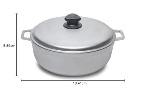 IMUSA USA 1.6Qt Traditional Colombian Caldero (Dutch Oven) for Cooking and Serving, Silver