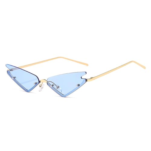 Lunettes de soleil œil de chat en métal UV400 pour femme et homme