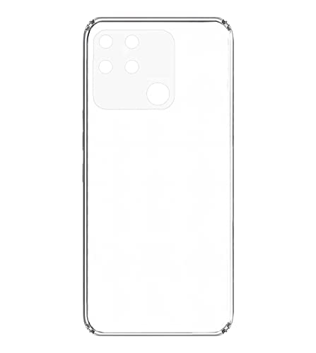 Image of Soft Flexible Silicone Back Cover Compatible with Realme Narzo 50A, Transparent Case + Screen Guard