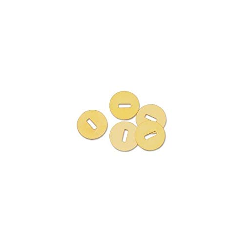 Brass Washers for Paper Fasteners, 1/2 Inch Slotted Brass Gold-Plated Round Metal Brads for Scrapbooking, Crafts, Making DIY, and More (100 Pack) by Officewerks