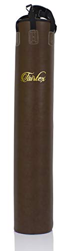Fairtex HB6 6 Ft. Banana Bag Punching Bag for Muay Thai, Boxing, Kickboxing, MMA (HB6TB Brown Unfilled) - 14.17' W x 70.87' H
