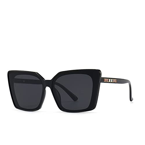 Lunettes de soleil carrées pour femme grand format vintage C1