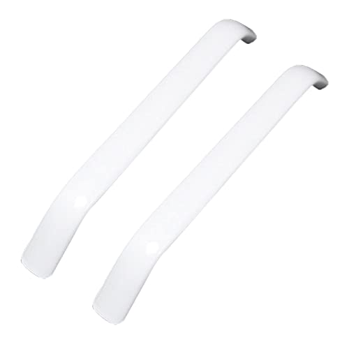 Lot de 2 Poignées pour placard blanche Boutons de portes de meuble Alliage d'aluminium poignée de tirette Porte De Tiroir Barre de Porte d'Armoire Tirer La Poignée en arc (Hole distance 192mm) Cover