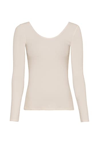 HALLHUBER Rippshirt aus Baumwolle mit tiefem U-Neck schmal geschnitten Cream, M Cover