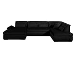 canapé d'angle gauche conforama [velours ultradoux] tissu velouté luxueux effet profond, résistant et confortable pour un usage quotidien.