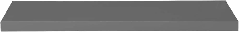 Floating Shelves,MDF Wall Mounted Shelve Set of 2,Decorative Shelves for Wall Storage, Bedroom & Kitchen Organization, Bathroom Shelves with Decorative,Gray(35.4 x 9.3 Inch) (High Gloss Grey 2 Pcs) image 5