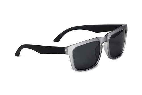 SPECSNEX® NexGen Men's Sunglasses Rubber Coated Polarized UV Protection Driving Riding Sunglasses Stylish Anti-Reflective Sunglasses (NEX-CPGRY, Gray), Black, M, blackone, M